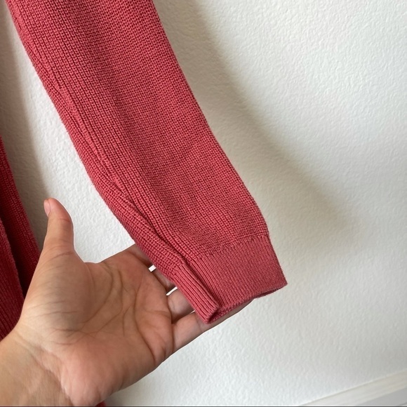 BP. Nordstrom Stitch Curve Hem Cardigan Coral XXS - Picture 10 of 12